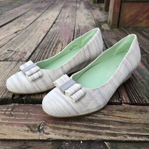 SAS, Womens, Audrey, Wedge Pump, Gray, White, Size 10 W
